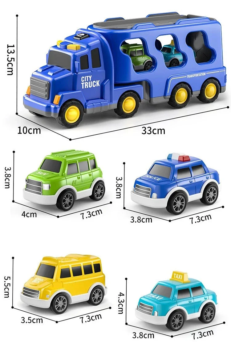 Conjuntos de modelos de vehículos de ingeniería, excavadora, Bulldozer educativo para niños pequeños, regalo, camión portador fundido a presión, coches de juguete