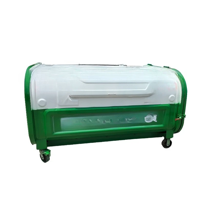Large capacity trash can Outdoor hook arm trash can Garbage truck iron sheet Stainless steel sanitation transfer box