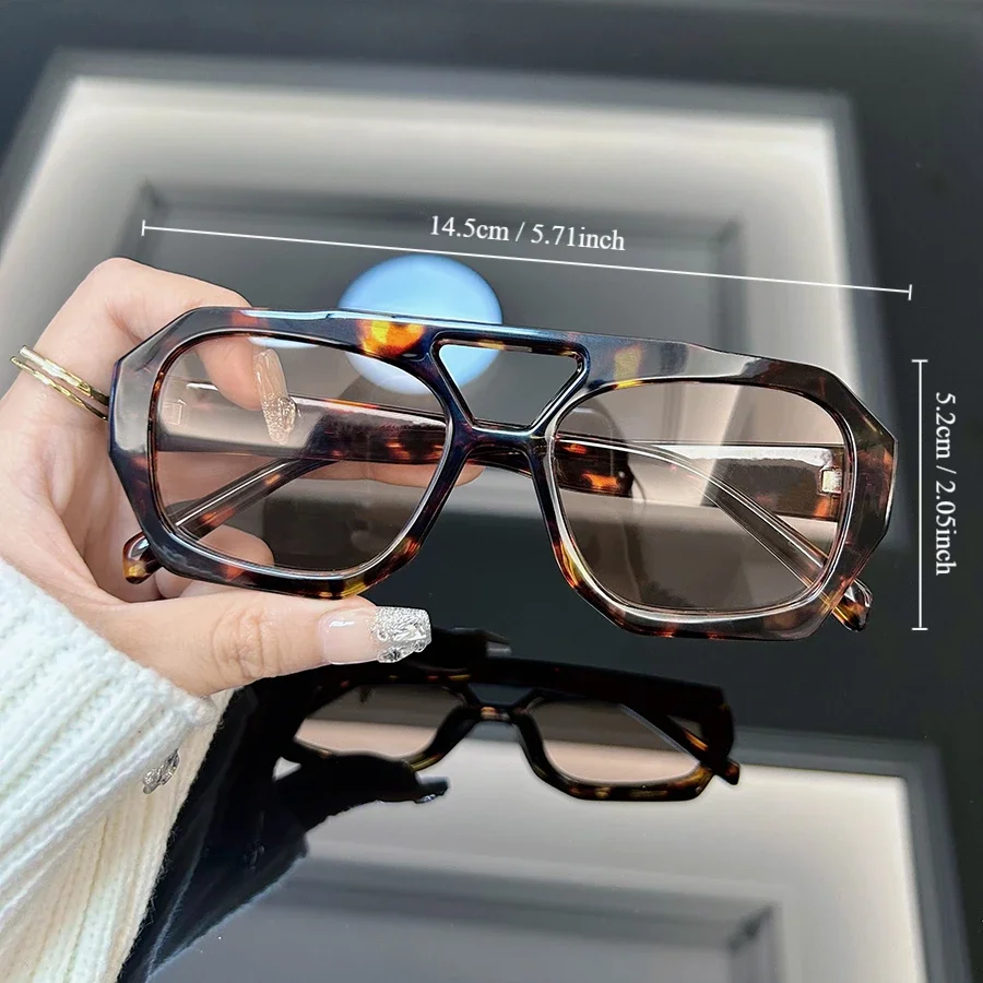 Luxury Leopard Square Sunglasses Women Brand Designer Fashion Sun Glasses Female Vintage Outdoor Mirror Shades Oculos De Sol