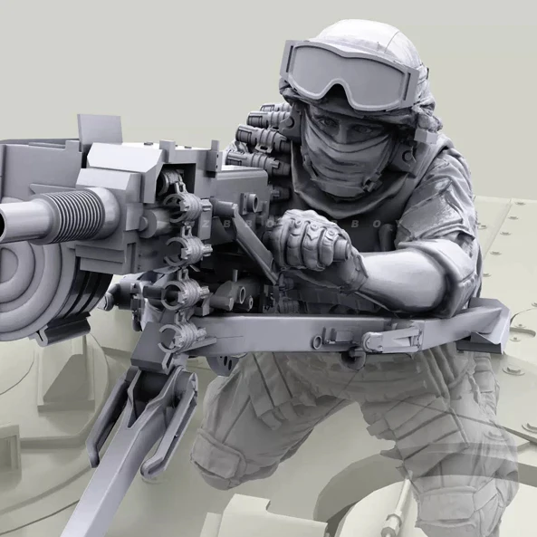 

1/35 Resin Soldier model colorless and self-assembled（1 people+emitter）A-2121