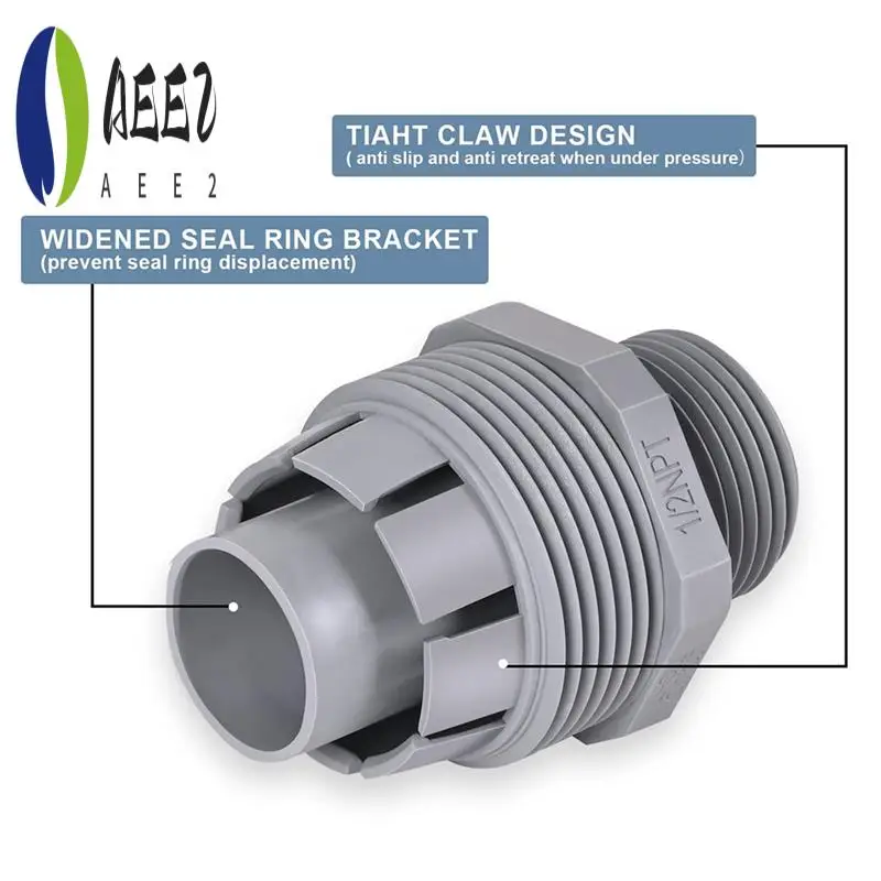 

AEE2-24 шт., плотный разъем для жидкости, 1/2 дюйма, неметаллические фитинги для электрических кабелей, прямой фитинг для кабелепровода из ПВХ