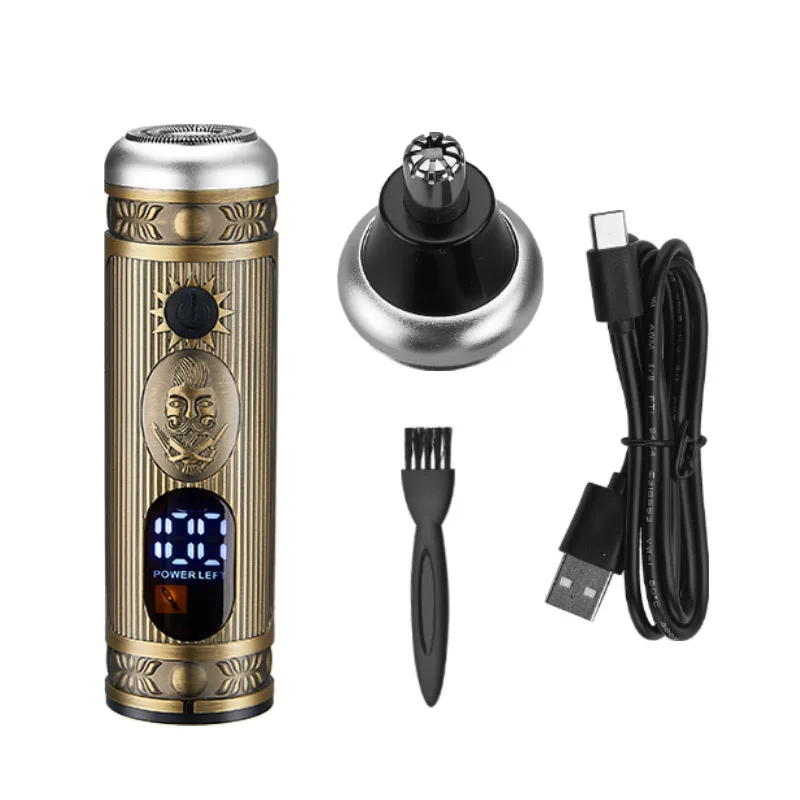 Electric Travel Shaver For Men Rechargeable lasting Portable Travel Cordless Shaving Face Beard Hair Cutting Machine Beard Razor