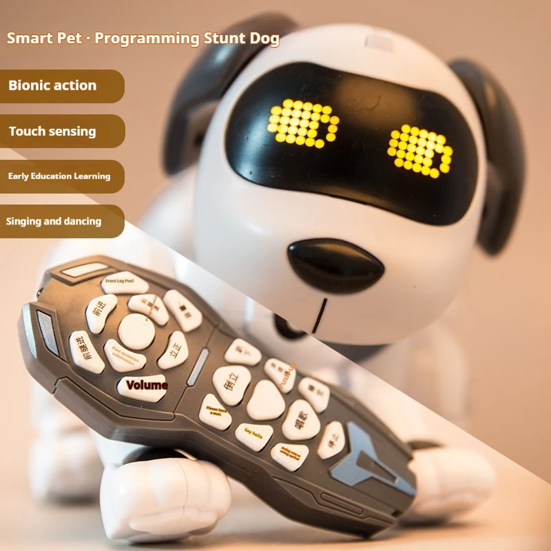 Lo último en juguete para perros Robot con Sensor programable y Control remoto para niños y niñas, máquina inteligente electrónica interactiva para mascotas