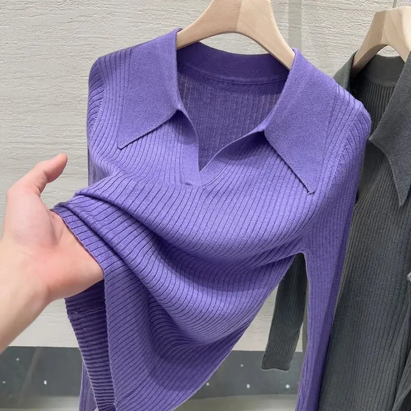 Suéter de manga larga con cuello cuadrado para mujer, Jersey de punto grueso, suave, a la moda, otoño e invierno, 2023