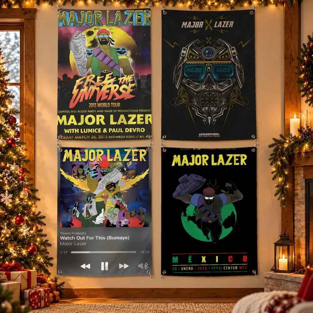 Major Lazer Flags Wall Hanging Banner For Bedroom Living Room Outdoor Party Decor
