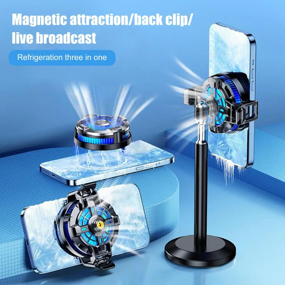 Semiconductor Phone Radiator Enlarged Cooling Area Strong Wind Low Noise Mobile Phone Cooling Phone Radiator Fan Accessories