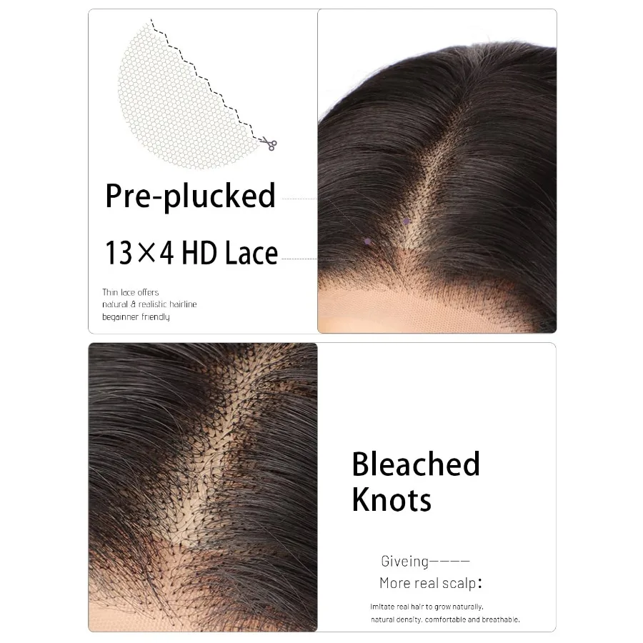 الشوكولاته براون الدانتيل شعر مستعار أمامي غلويليس الباروكات قبل قطعها للمبتدئين 13x4 HD الاصطناعية الدانتيل شعر مستعار أمامي للنساء البني الطبقات #3