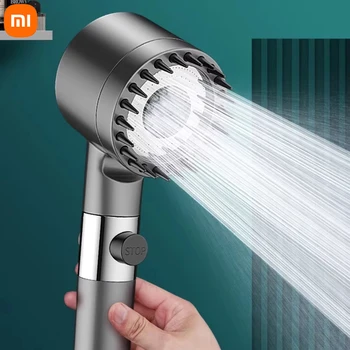 XIAOMI-Cabezal de ducha de 3 modos, cabezal de ducha de alta presión, filtro portátil, grifo de lluvia, baño, accesorio innovador para el hogar