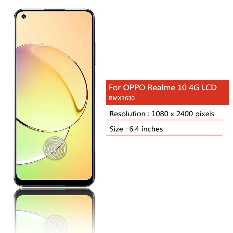 Super AMOLED Screen For Oppo Realme 10 4G RMX3630 LCD Display With Touch Screen Digitizer Panel For Realme 10 Realme10 LCD Frame