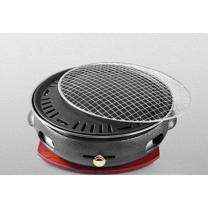 for Cast Iron Charcoal Smokeless Grill Home Commercial Barbecue Fire Pit Cookware