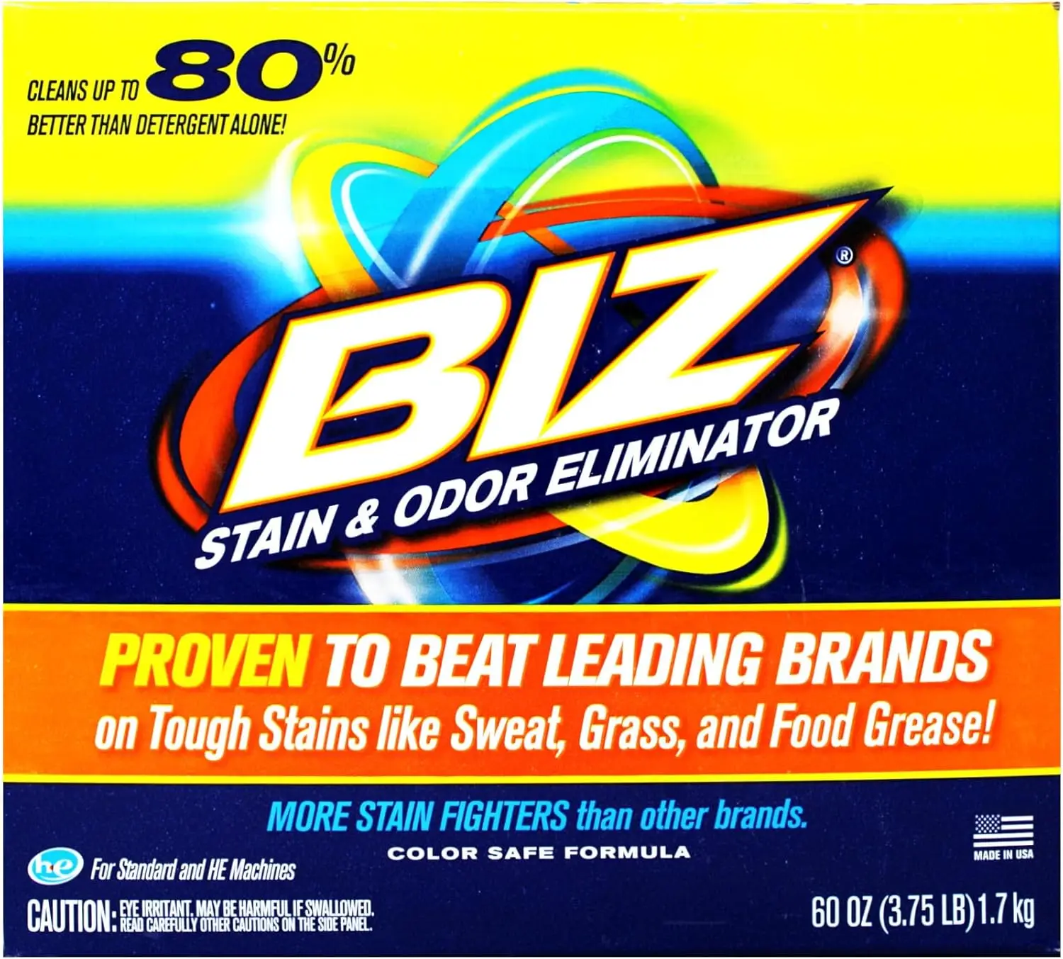 

2-Pack Laundry Powder Booster, 60 Oz Each - Removes Stains & Odors, Color-Safe Formula for All Fabrics