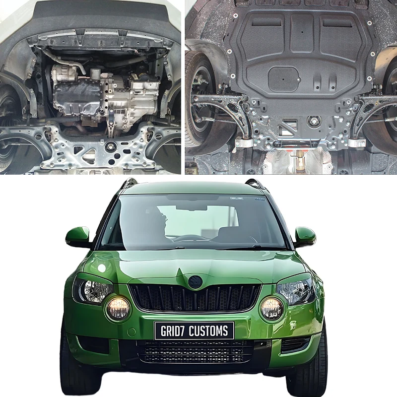 

Автомобильные аксессуары, черная защита двигателя, брызговик, брызговик, панель брызговика для Skoda YETI 2014-2016 1,4T 1,8T