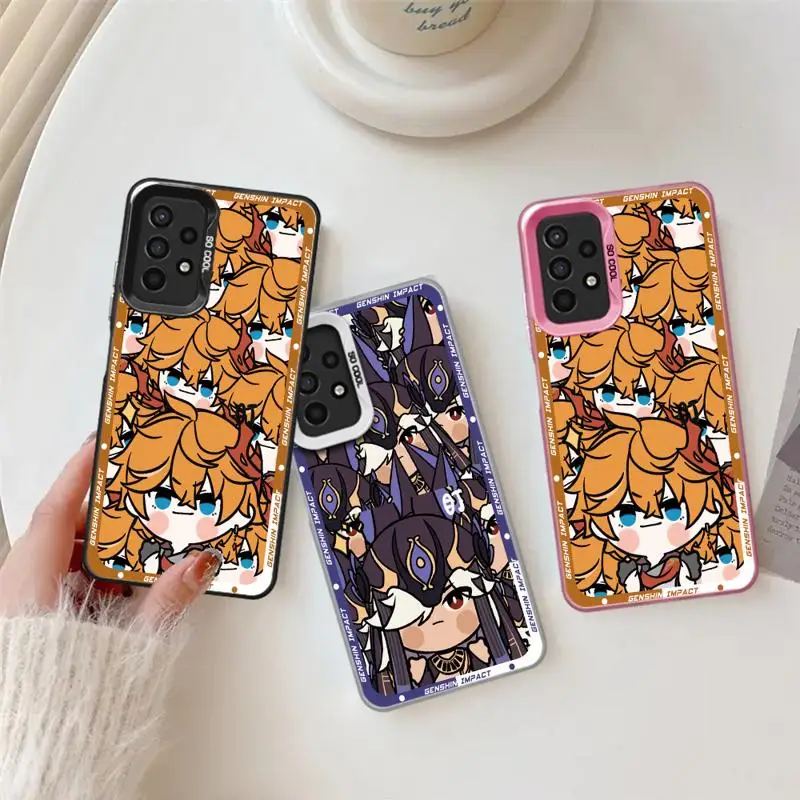 Cute Tartaglia Childe Cyno phone cases for Samsung Galaxy A34 A23 A15 4G A35 A52 A54 5G A32 A13 A55 A33 funda Back Shell Cover