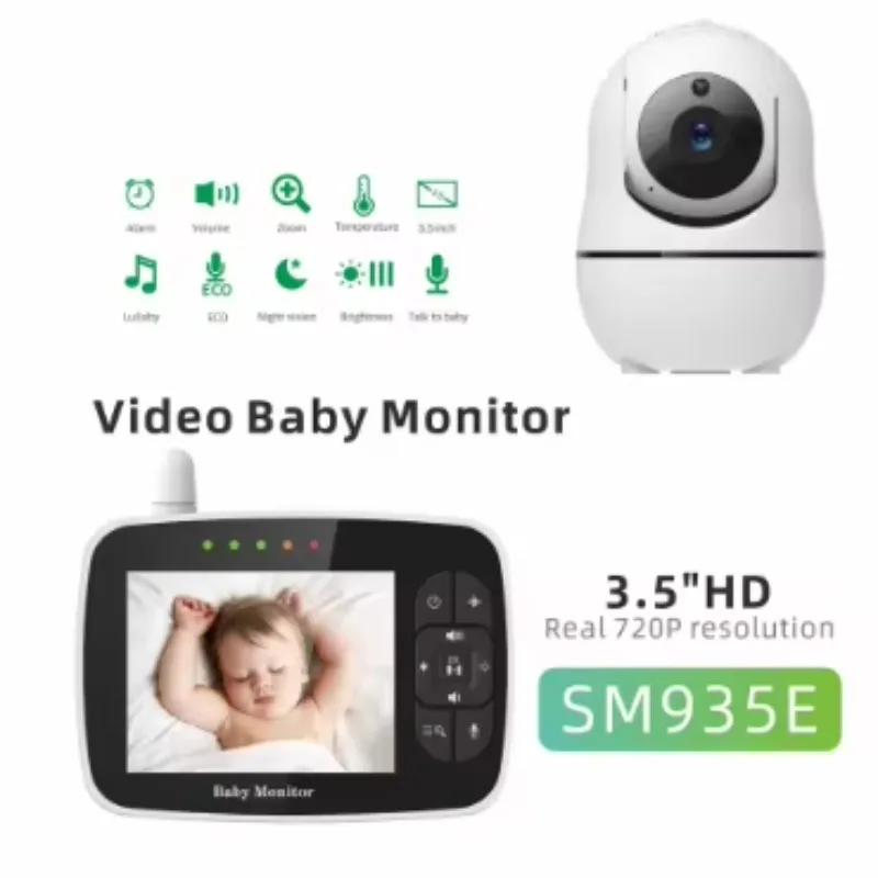 Smart 3.5 Inch Baby  - Remote Pan/Tilt/Zoom Video Camera with  Mode, Night Vision & Two-Way Talk