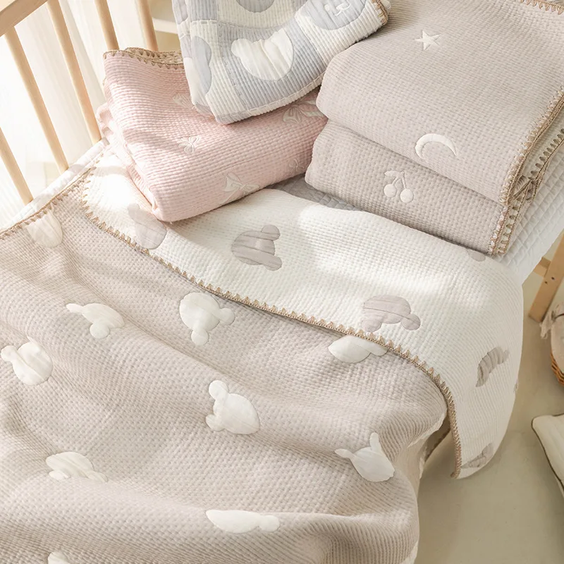 

Baby Blankets Newborn Cotton Soft Throw Blanket Infant Swaddle Wrap Baby Receiving Blanket Crib Bedding Quilt Stroller Cover