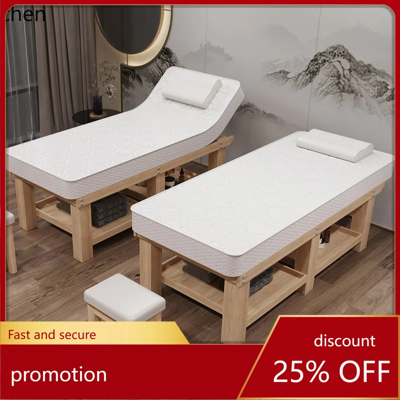 

HXL Solid Wood Latex Beauty Bed for Beauty Salon Special Ear Care Tattoo Bed