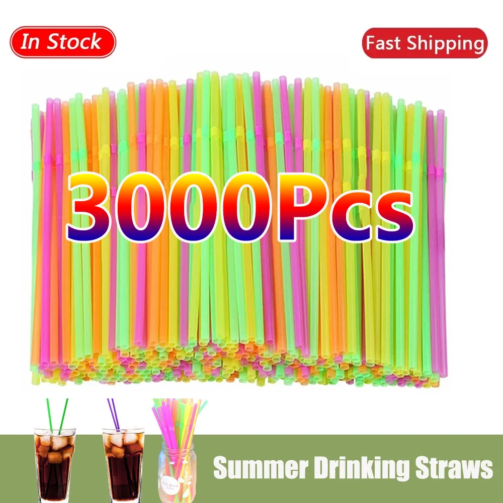 50-3000Pcs cannucce multicolori rietjes Milk Tea Bar Party Wedding Kitchen accessori per la casa cannuccia per bevande all\'ingrosso