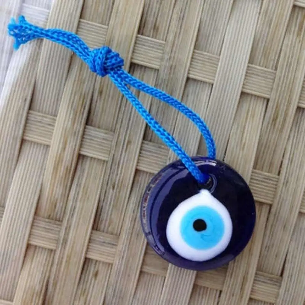 Blue Evil Eye Amulet Car Pendant Turkish Glass Lampwork Trendy Home Office Lucky Charm Pendant Interior Decor Auto Accessories