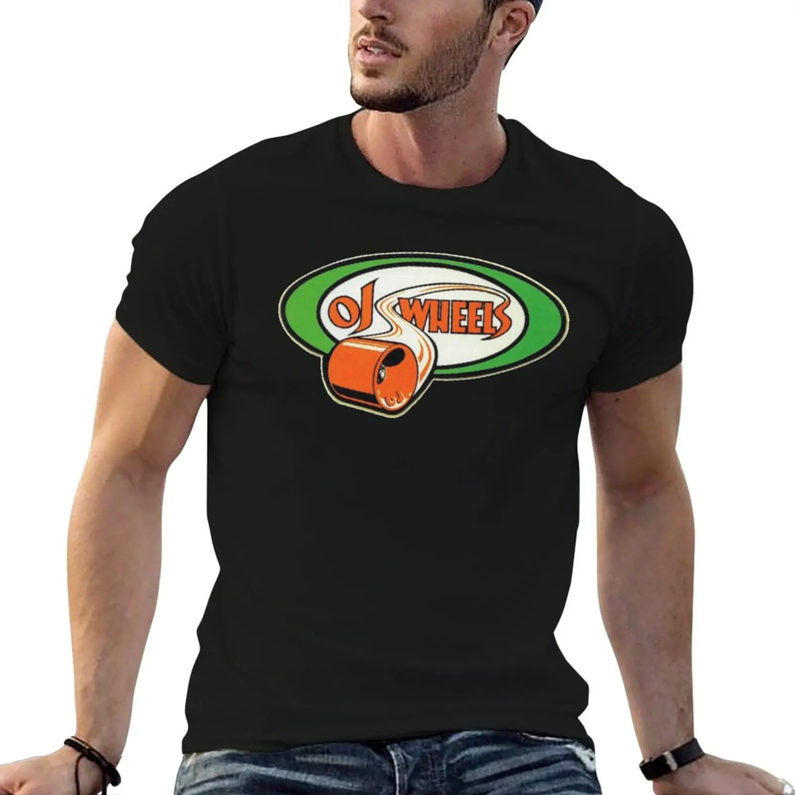 

OJ wheels, retro skateboard T-Shirt g man t shirts for men anime t shirts oversize T-Shirt