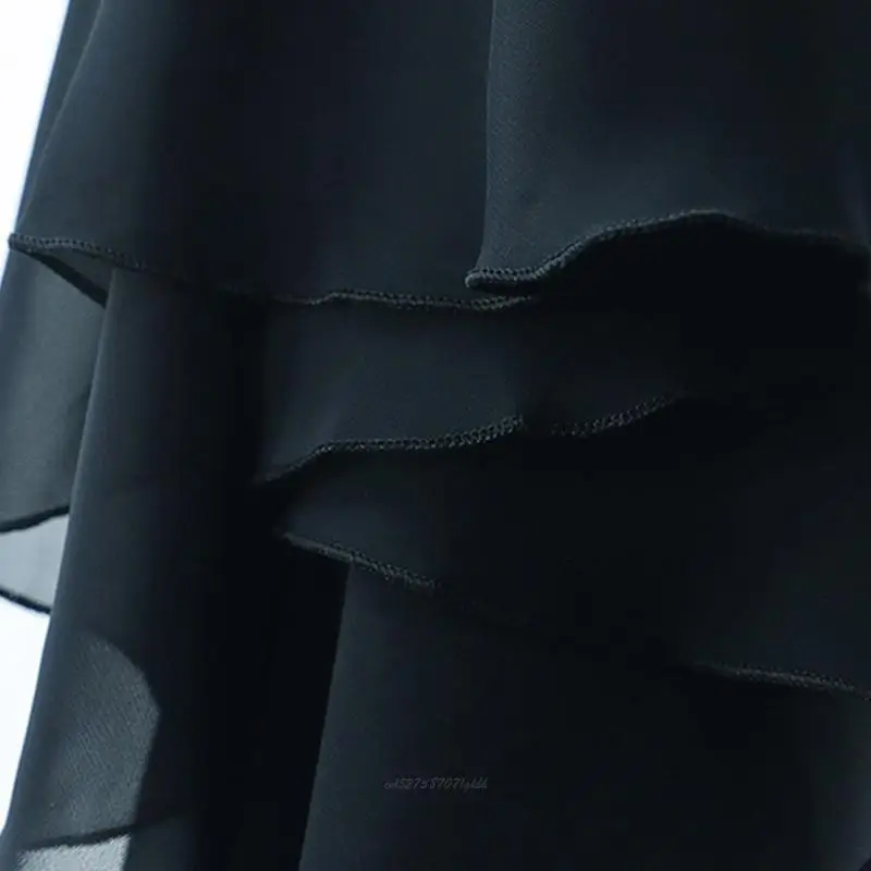 X5XA النساء الشيفون التفاف تنورة رقص الباليه الكلاسيكية تنّورة ملفوفة الفتيات تنورة رقص الرقص تزلج على وشاح تنورة Dancewear