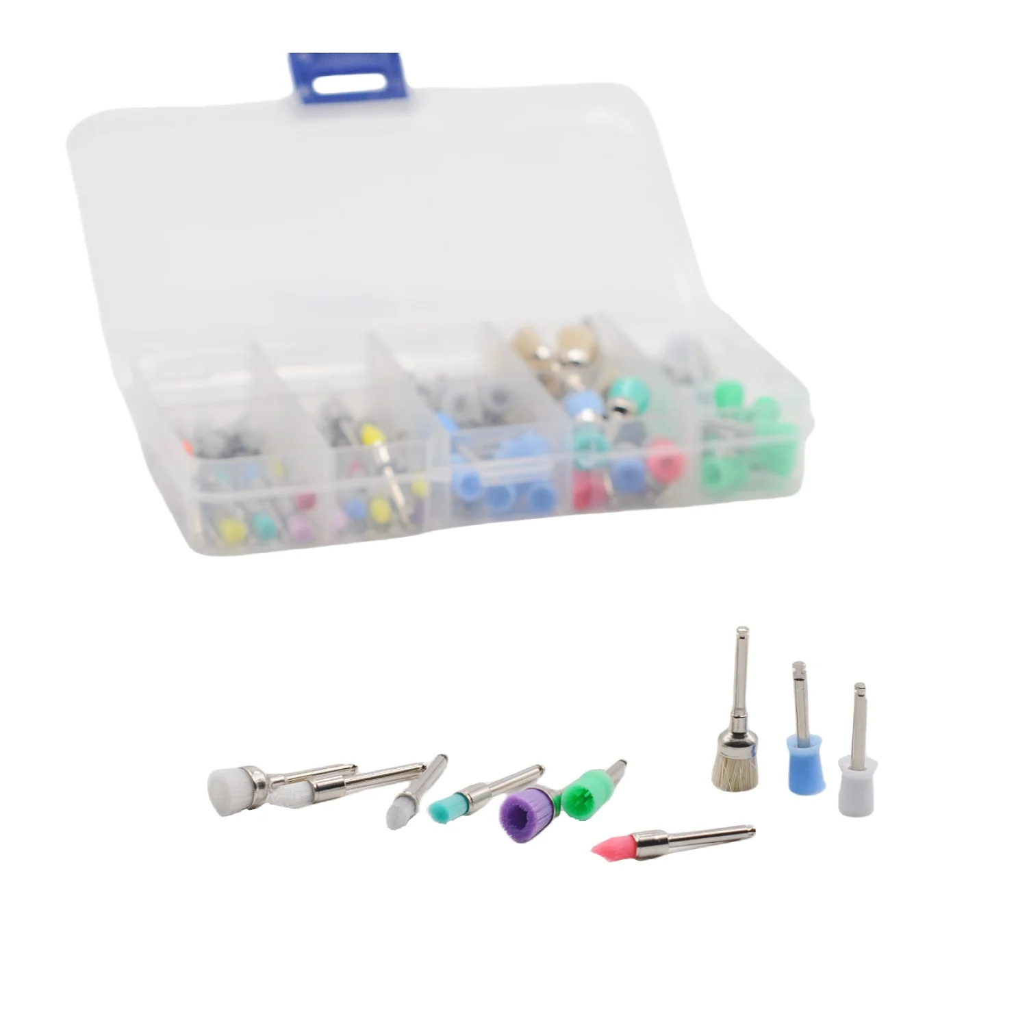 1 box Disposable Dental Polisher Nylon Bristle Brush Polishing Polisher Cup Teeth Whitening Prophy Brushes Dentist Tools