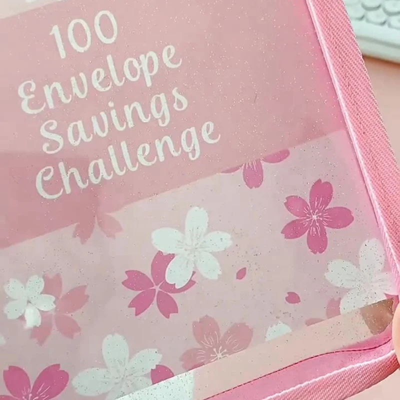 100 Envelope Challenge Binder Savings Binder For Save 5050 With Cash Envelopes For Budget Planning With Zipper Cover