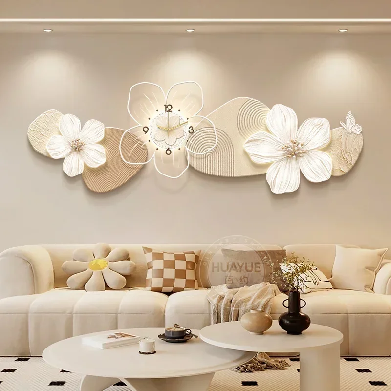 #Interior Mural Wall Clocks Large Modern Bedrooms Aesthetic Design Wall Watch Fashion Minimalist Horloge Murale Home Decoration