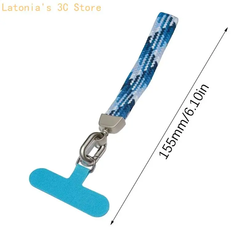 Textiles Handy-Handgelenk-Trageband mit Metallclip und Karteneinsatz für den pendeltauglichen, reisefreundlichen täglichen – Detail 6