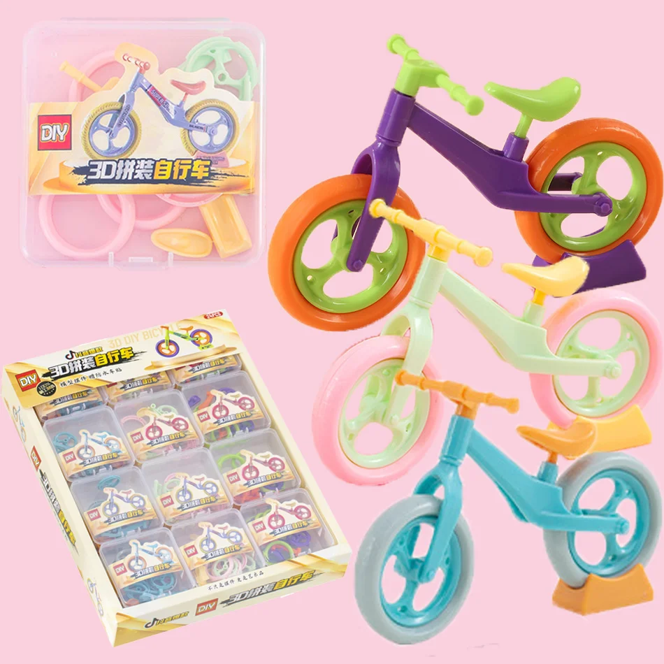 New Mini Finger Bicycle Assembly Bike Model Toys Gadgets Gift Toys Model Mini Portable Bike