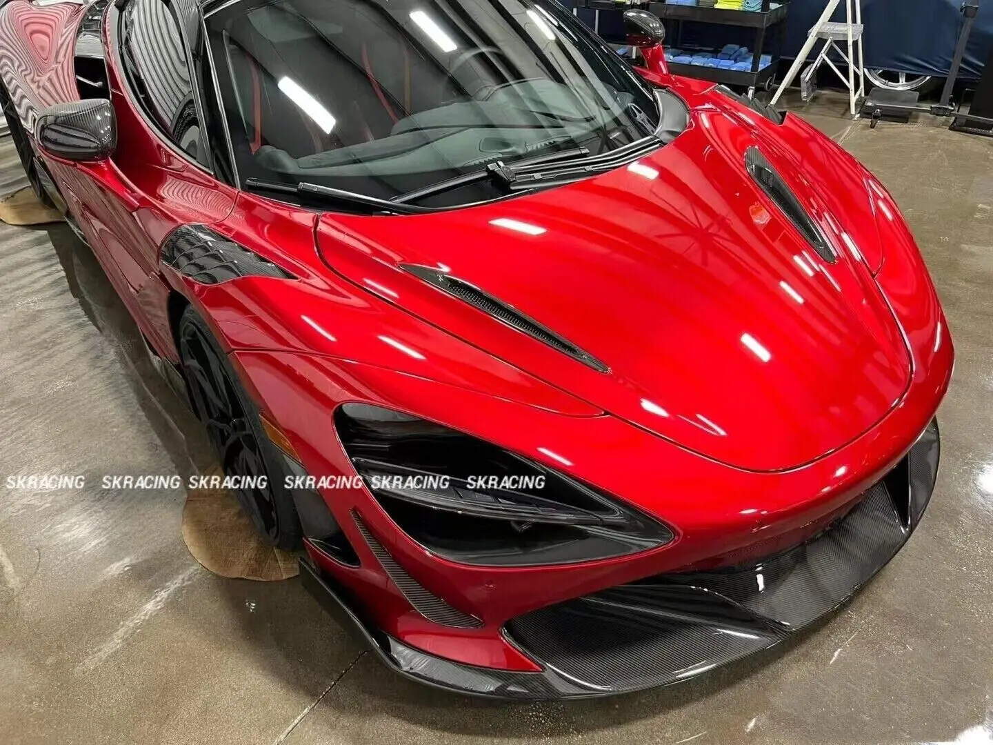 DRY Carbon Fiber Front Rear Lip Bumper SideSkirt Fender Spoiler For McLaren 720S