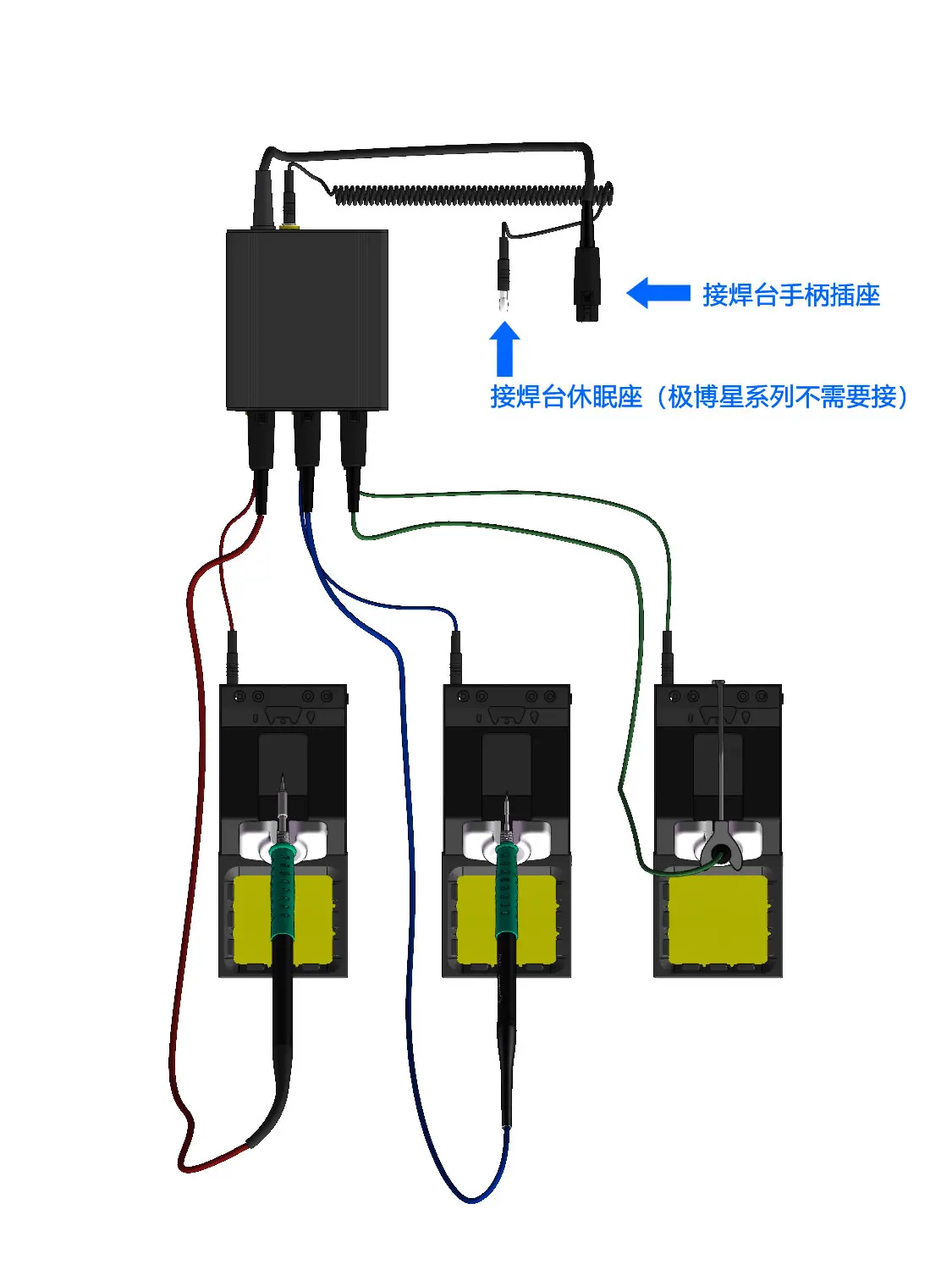GEEBOON SW03 (TA305/TC22/JBC) Soldering Station 3-Channel Switcher Multi-channel Expansion 3 Working Station image 4