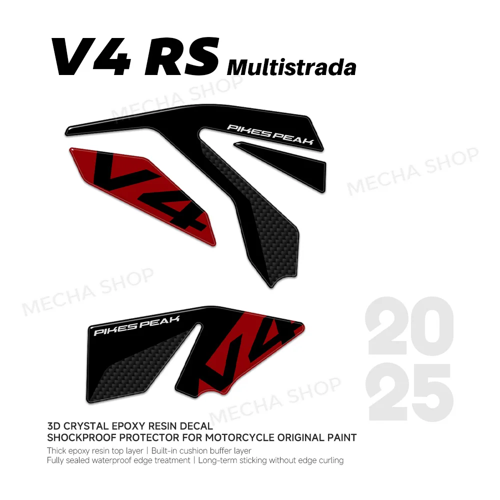 Motorcycle Accessories Heel Protection 3D Sticker Protection Kit For Multistrada V4 RS 2025