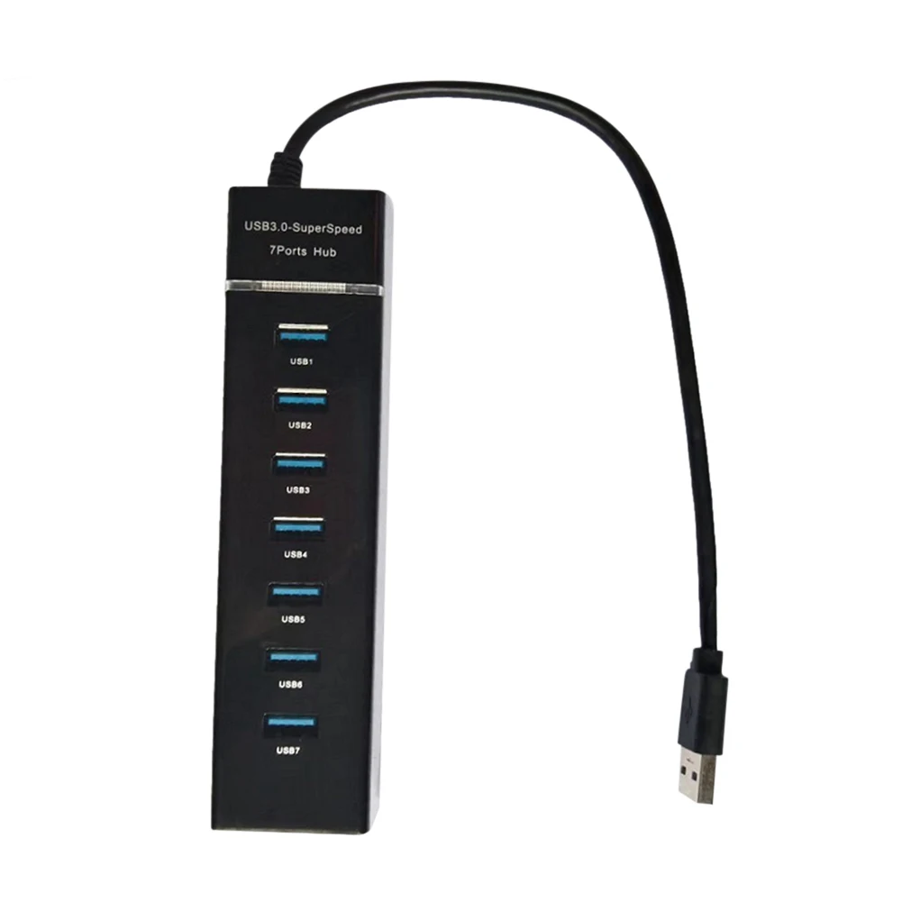 4/7 Ports USB Hub 1 USB3.0&6 USB 2.0 Ports USB Docking Station Cable 30/120cm Multiport Hub Adapter for Desktop PC