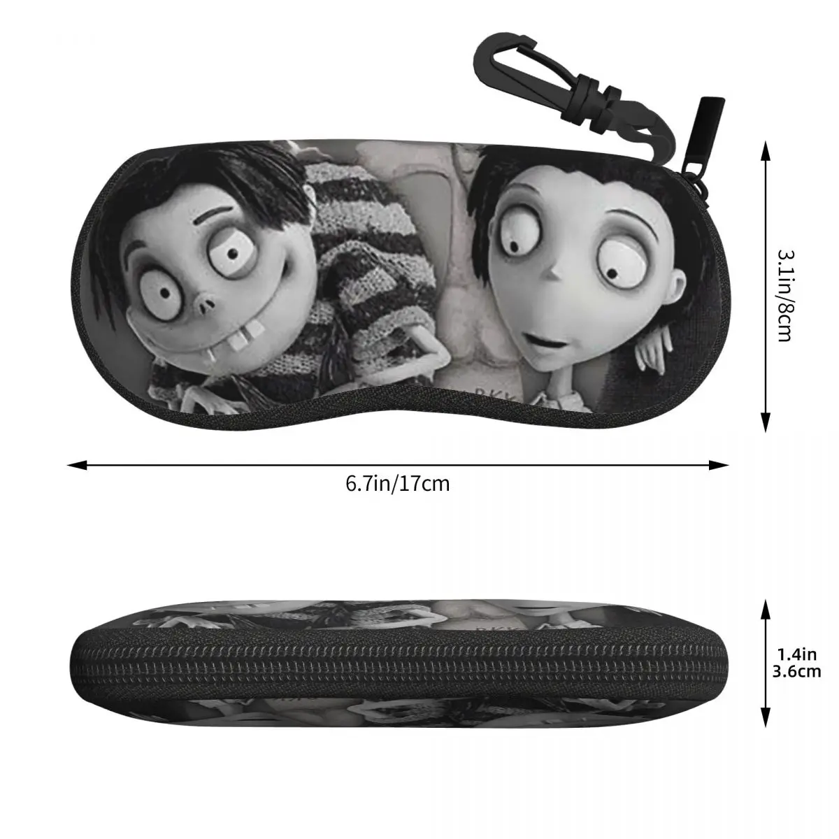 Frankenweenie Shell Glasses Case Protector Sunglasses Box Women Men Soft Eyeglass Bag Pouch