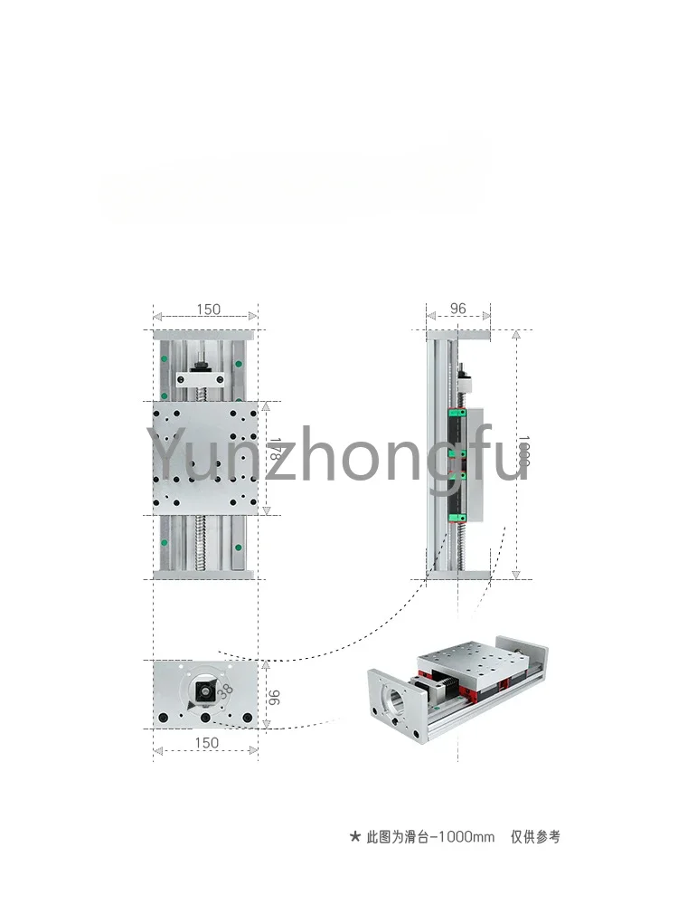 Customized CNC three-axis robotic arm dual linear guide rail four slider ball screw aluminum profile electric module slide table