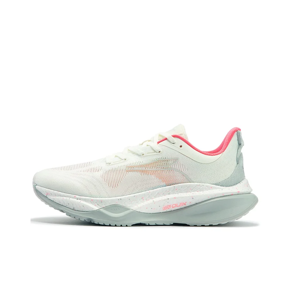 

361° Cushioning Slip Resistant Low top Sprint Running Shoes Men's Feather White Light Coral 672422263-2