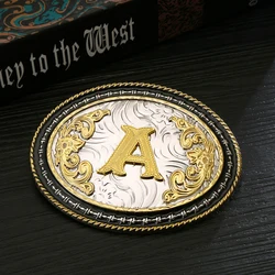 Hot Sale Western cowboy zinc alloy letters A to Z belt buckles for men and women gifts