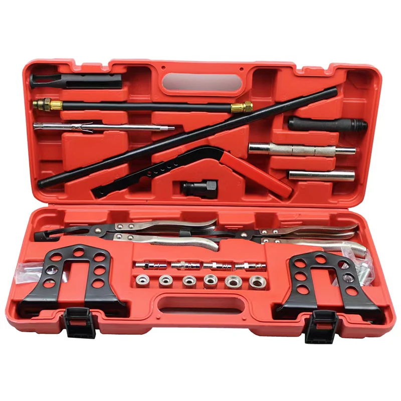 New Car Engine Cylinder Head Valve Spring Compressor Kit Detachable Free Valve Clamp Pliers Oil Seal Removal and Replacement Too