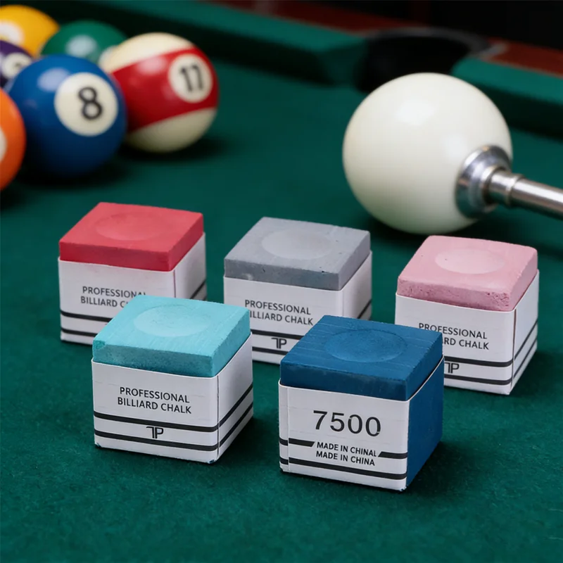 Square Pool Chalk 5 Colors​ TP7500 Non-Slip Formula for Snooker | Neutral Fine Powder, Durable Chalk Cube, Essential Accessory