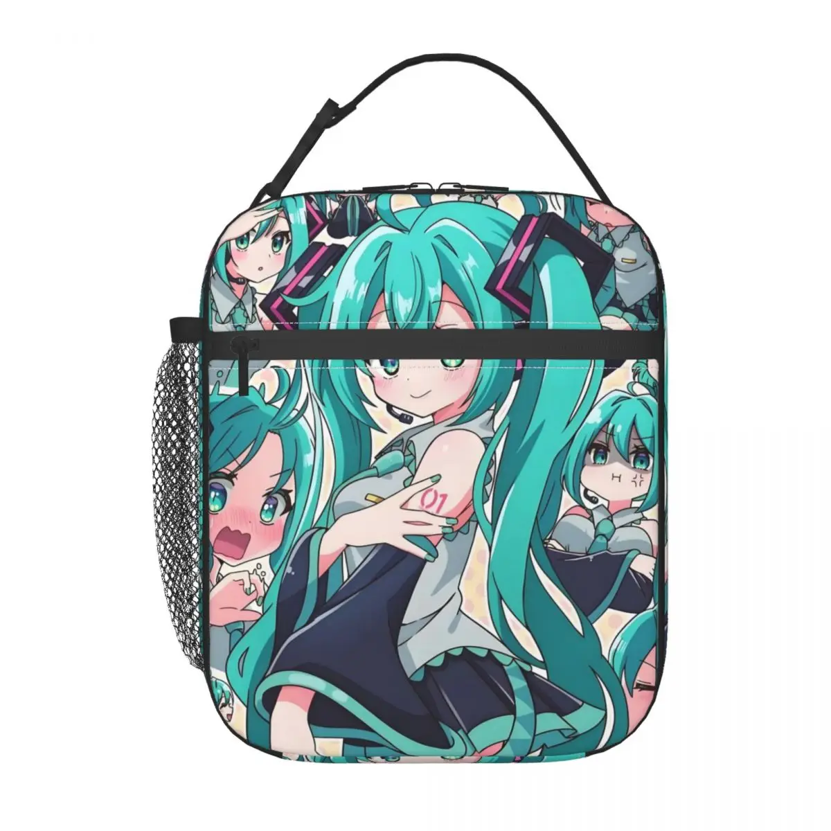 

Custom Hatsuned Mikues Insulated Lunch Bag for Women Voice Cooler Thermal Bento Box Outdoor Camping Travel Portable Tote Bags