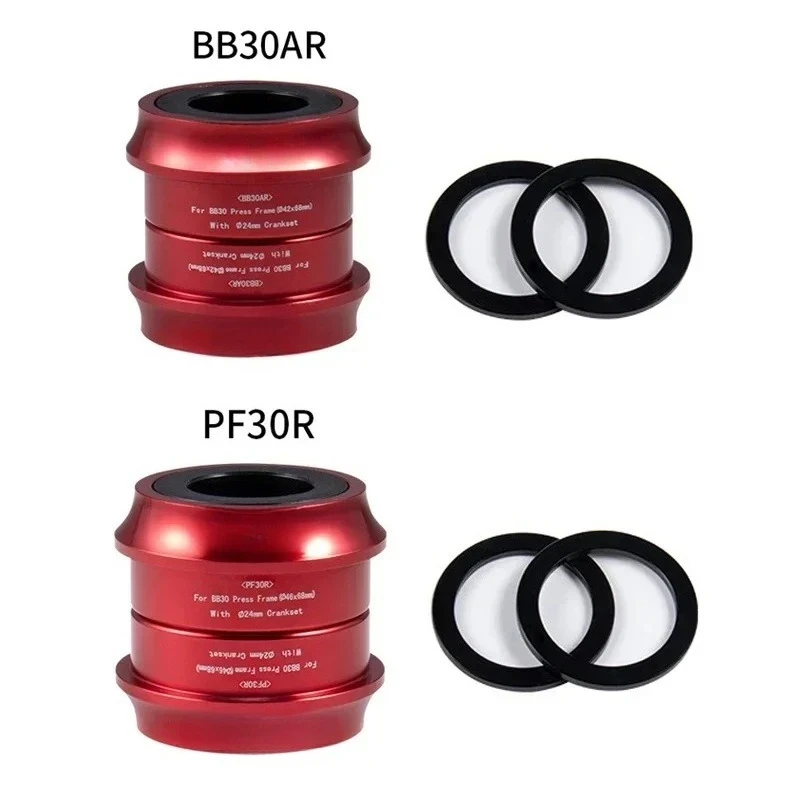 BB30 to 24mm Adapter Bottom Bracket Adapter, BB30 Adapter for Mountain Road Bike BB for  Crankset Conversion