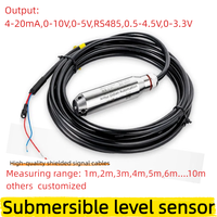 5M 10M 4-20MA 0-5V 0-10V RS485 Output Level Transmitter Liquid Oil Water Level Sensor Probe Detect Level Controller