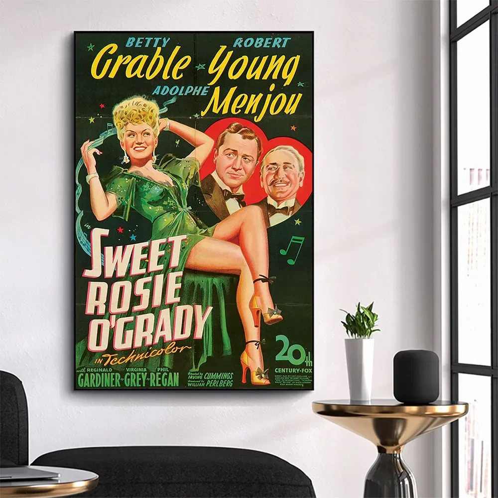 WM3329 Sweet Rosie O'Grady Classic Movie HD Silk Fabric Poster Art Decor Indoor Painting Gift
