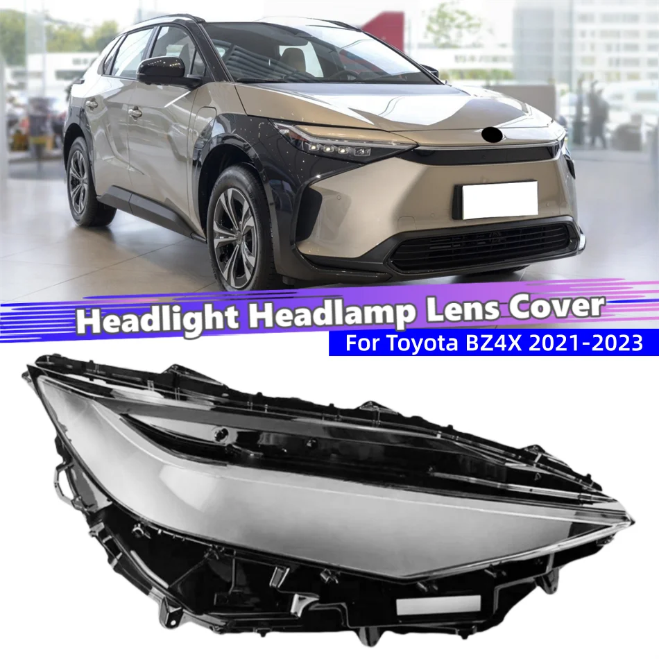 

For Toyota BZ4X 2021 2022 2023 Auto Accessories Front Lamp Cover Glass replacement Car Front Headlight Lens Cover Lights Shell