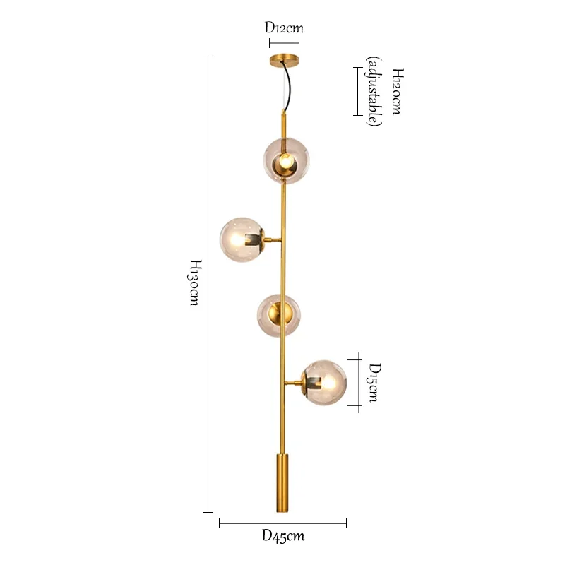 SANDYHA-Lustres Modernes en Boule de Verre pour la Décoration Intérieure, Lampes de oral et, Salle à Manger, Salon, Chambre, Éclairage, Lam138 Patch ho