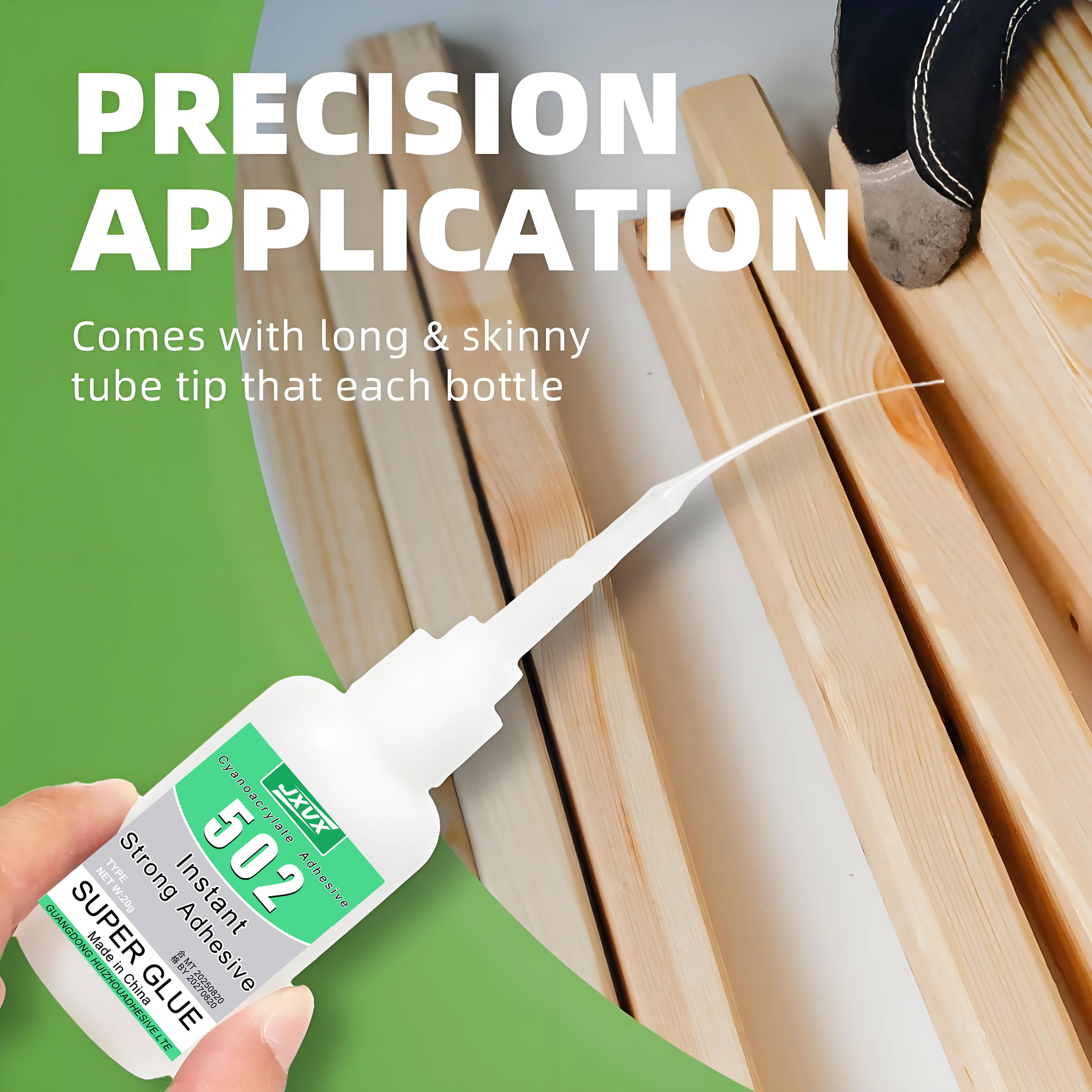 502 Superstarker Mehrzweckkleber, schnell trocknend, sofortiger Cyanacrylat-Kleber, sofortiger Schnellkleber, Holz, Glas, stärker, Kleber für alle Arten von Oberflächen.