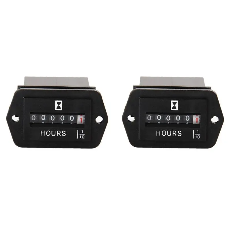 6X DC10V-80V Mechanical Hour Meter - Hourmeter For Engine Generator Boat Automobiles Motorcross Motor Truck Tractor