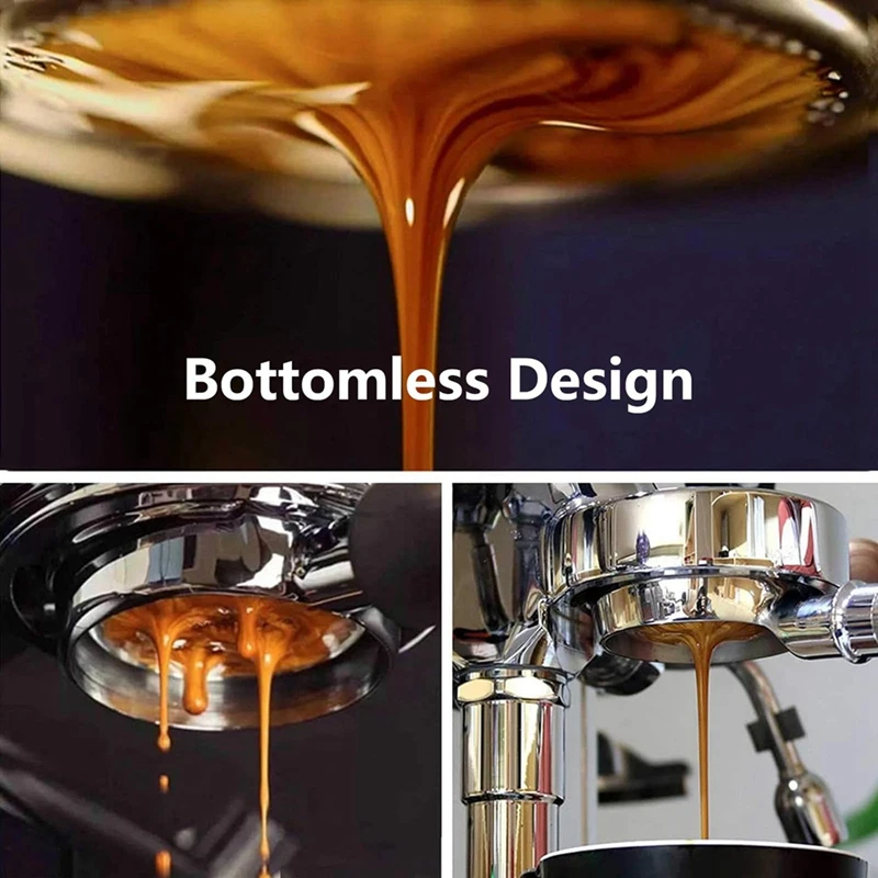 Бездонный портафильтр T78C 51 мм — с двумя лотками для порошка, сито из нержавеющей стали, дерево + нержавеющая сталь — 1 комплект