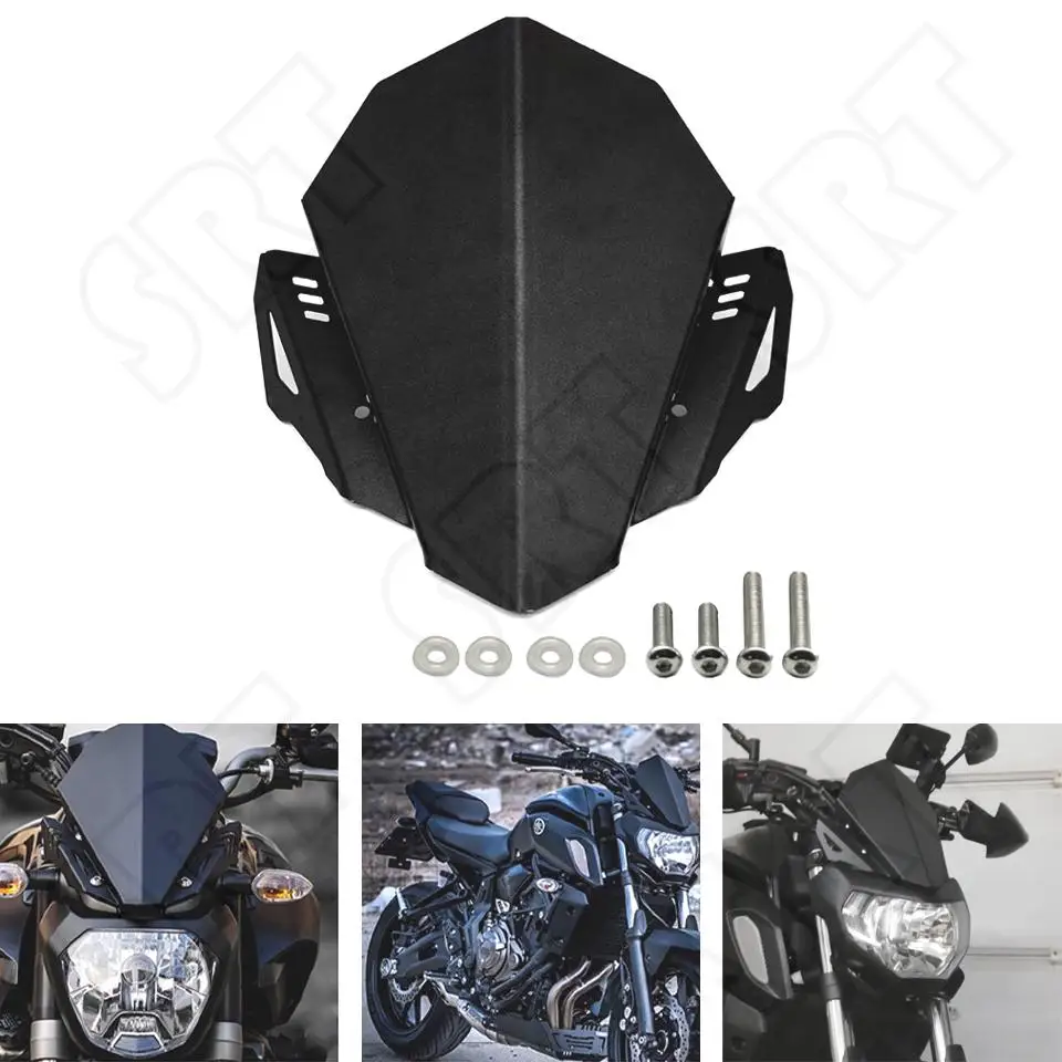 

Fits for Yamaha MT 07 MT07 MT-07 ABS FZ-07 2018 2019 2020 Motorcycle Accessories Windshield Front Windscreen Deflector Cover