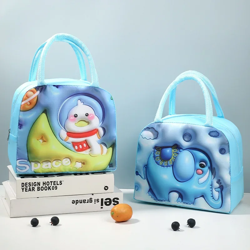 3D Cartoon Lunch Bag Insulated Thermal Food Portable Lunch Box Functional Food Picnic Lunch Bags for Kids